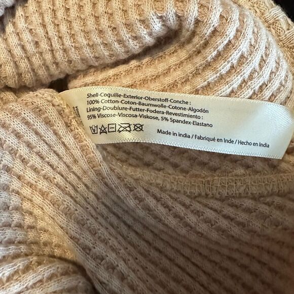 The Free People One Katya Thermal Mini Dress Cream Size Small NWT - Picture 10 of 10